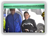 Vor dem Start im Regen