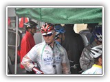 Vor dem Start im Regen