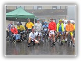 Vor dem Start im Regen