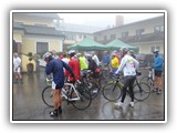 Vor dem Start im Regen